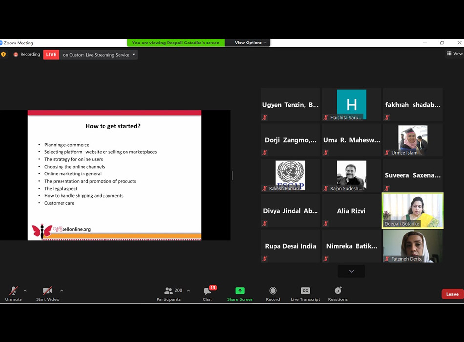 UNESCAP Wesellonline online training photo gallery